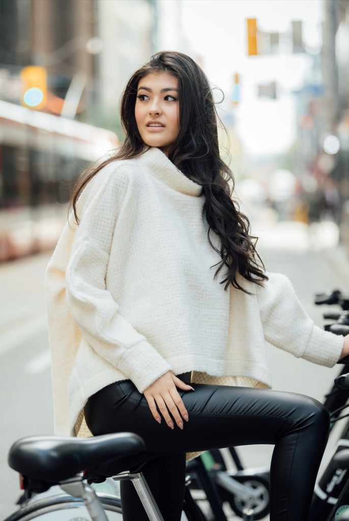 Ivory High Low Sweater